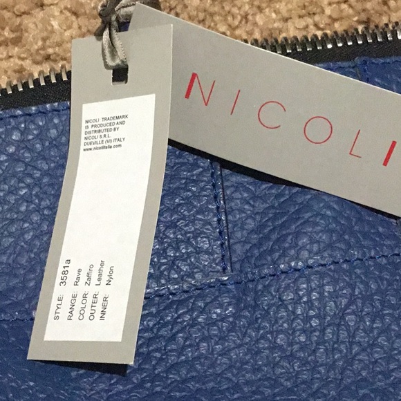 Nicoli Navy Pebble Leather Bag - See description - Picture 7 of 11
